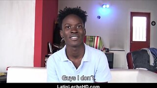 Straight Chocolate Teenager With Braces From Jamaica Paid Fuck Gay