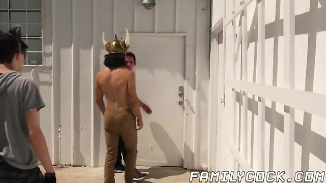Bound homosexual offers his butt instead of treats for Halloween