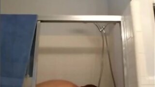 excited grandpa takes a shower