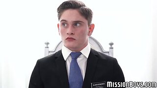 Mature Mormon elder makes his teen devouter hard