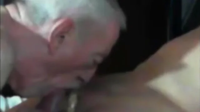 Old Man suck on webcam