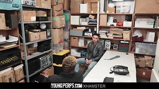 Youngperps - security guard stuffs a thiefs smooth hole