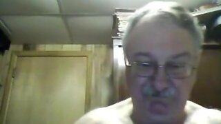 Old Man show on webcam