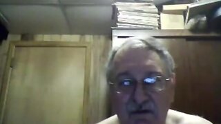 Old Man show on webcam