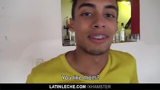Latinleche - venezuelan cocksucker takes double facial