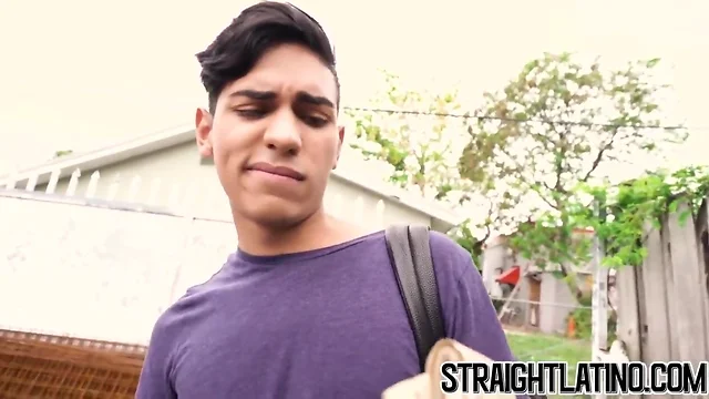 Straight teen latin knocked off with no condoms like a doggy style