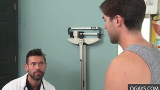 Routine examination turns into hot gay romp