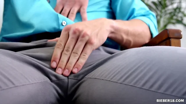 Stress relief gay sex in the office