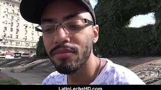 Spanish darky latino guy gay for pay on streets pov