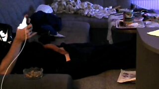 HD Spy Cam: Skinny Roommate Fucking Off on the Couch