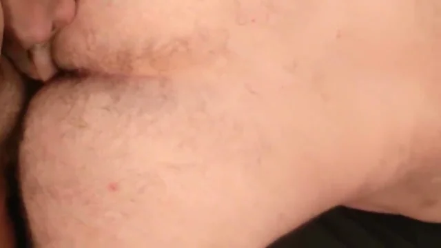 Bum Licking, knocking off and slurping up in bear's hairy butt