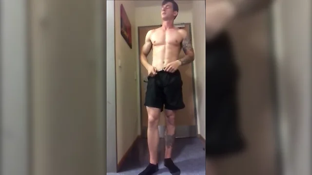 Soldier jerking off and talking dirty