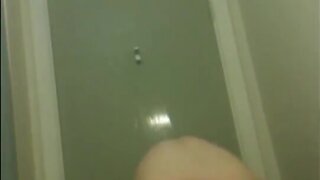 Androgyn in thong bathroom anal didlo