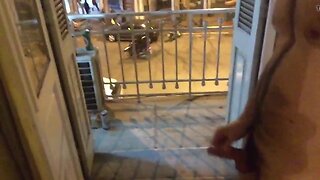 Hotel public balcony masturbating athens