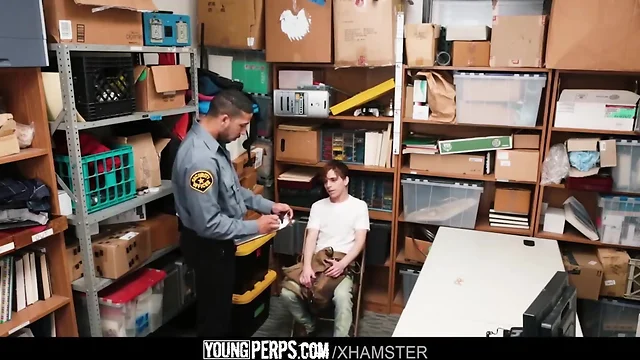 Youngperps - tiny shoplifter gets pounded by two mall cop