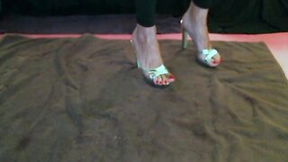 My mix heels feet soles nylon footjob toy