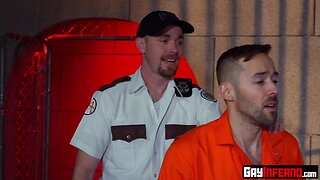 Stud prisoners fistfucked by gay lad
