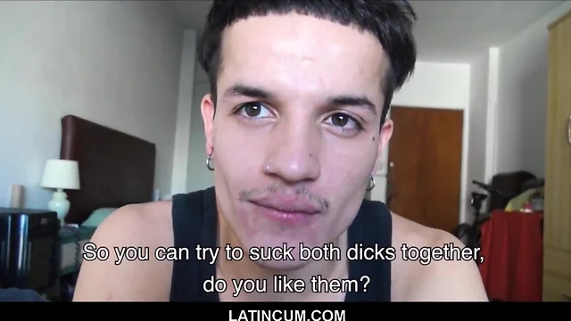 Straight amateurish latin returns for more money and gay dick