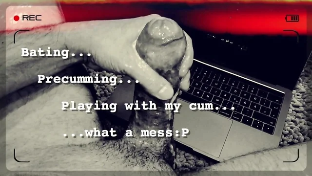 A Messy Edging Session: Fat, Uncut Cock and Cumshots!
