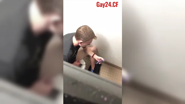 Concealed camera compilation2:spying in the toilets for wankers