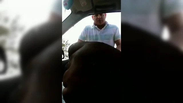 Mexican grandpa watches me blow a load in my car