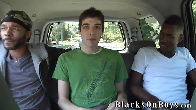 Chris kingston gets drilled by two ebony guys