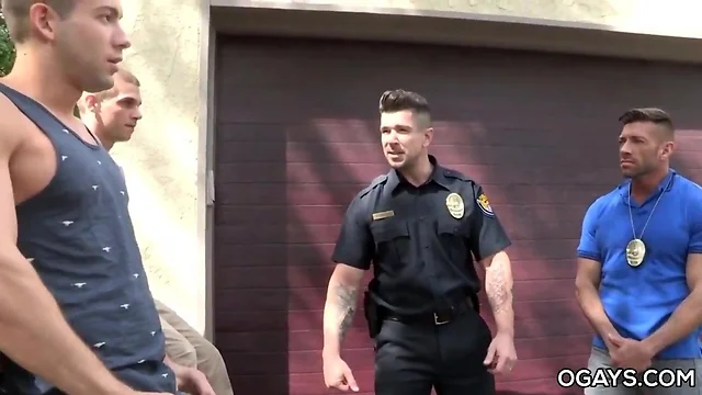Gay officer bruce fucks the offender