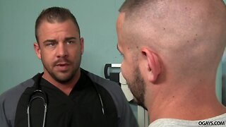 Gay doctor anal fucked his surprise guest