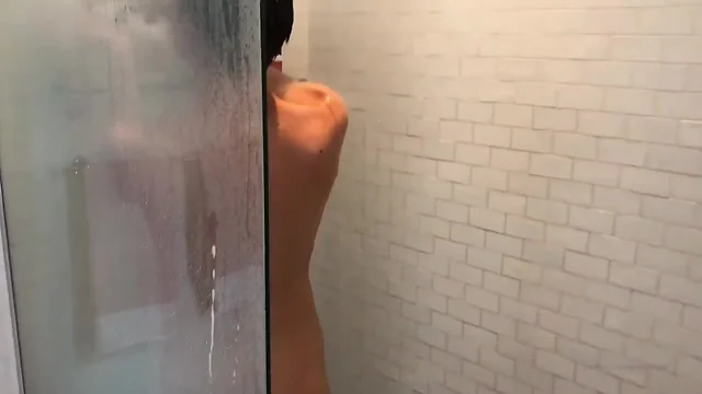 Blake and his boyfriend on the shower