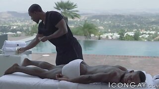 Deangelo jackson massages liam cyber before being rawbanged