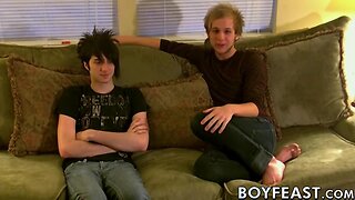 Teen men suck each other off before balls deep analdrilling