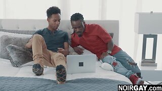 Dark step brother caught watching gay porn