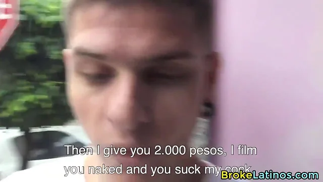 Straight latin gets paid to fuck gay bottom