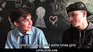 Thin fit latin boyz have with no condoms sex