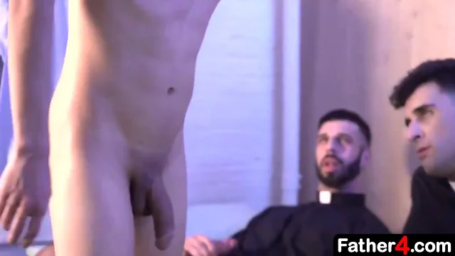 The Priest and the Twink`s Forbidden Love: An Old-Young Bareback Anal Fuck at a Catholic School