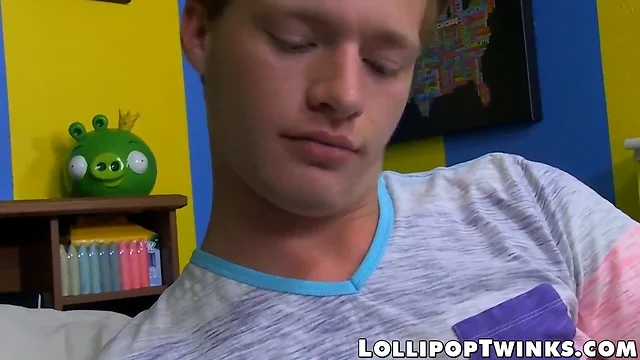 One lick on the lollipop and one lick on the boy cock