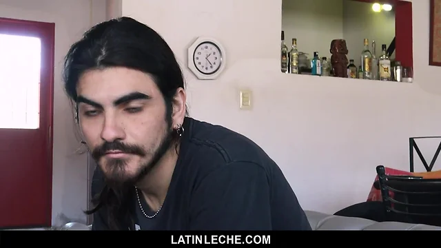 Latinleche nice latin hipster gets a sticky seed facial