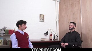 Hung Teen Twink`s Forbidden Bareback Session in a Catholic Church