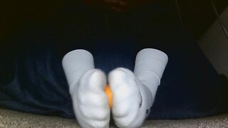 White socks to bear soles  plus some orange play hehe