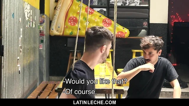 Latinleche nice twink blows a appealing stranger at the gay bar