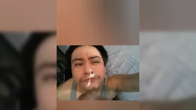 Boy sipping stranger bbc with cum shot