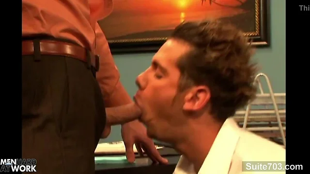 Seductive gay ride anally a titanic pecker at work