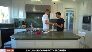 Brothercrush  agitated guy drilling younger stepbro