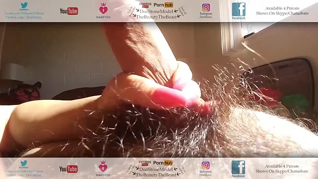 Haired pecker fetish masturbation in micro mini mode! huge haired penis