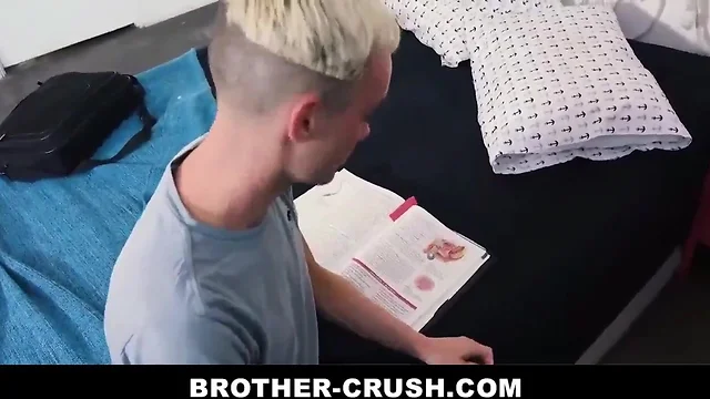 Boy blonde bro enjoys in raw chubby prick brother-crush.com