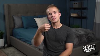 Blonde lad kit fucking off fingering and riding a dildo sean cody