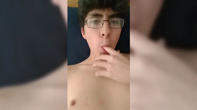 Stroking and eating my cum