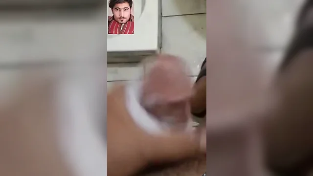 Shower wank and ejaculation of pakistani and white bear