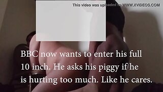 10 inch bbc fucks a piggy condomless so hard that piggy starts to shit