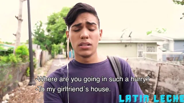 Latinleche lovely latino twink with green eyes riding camera guy